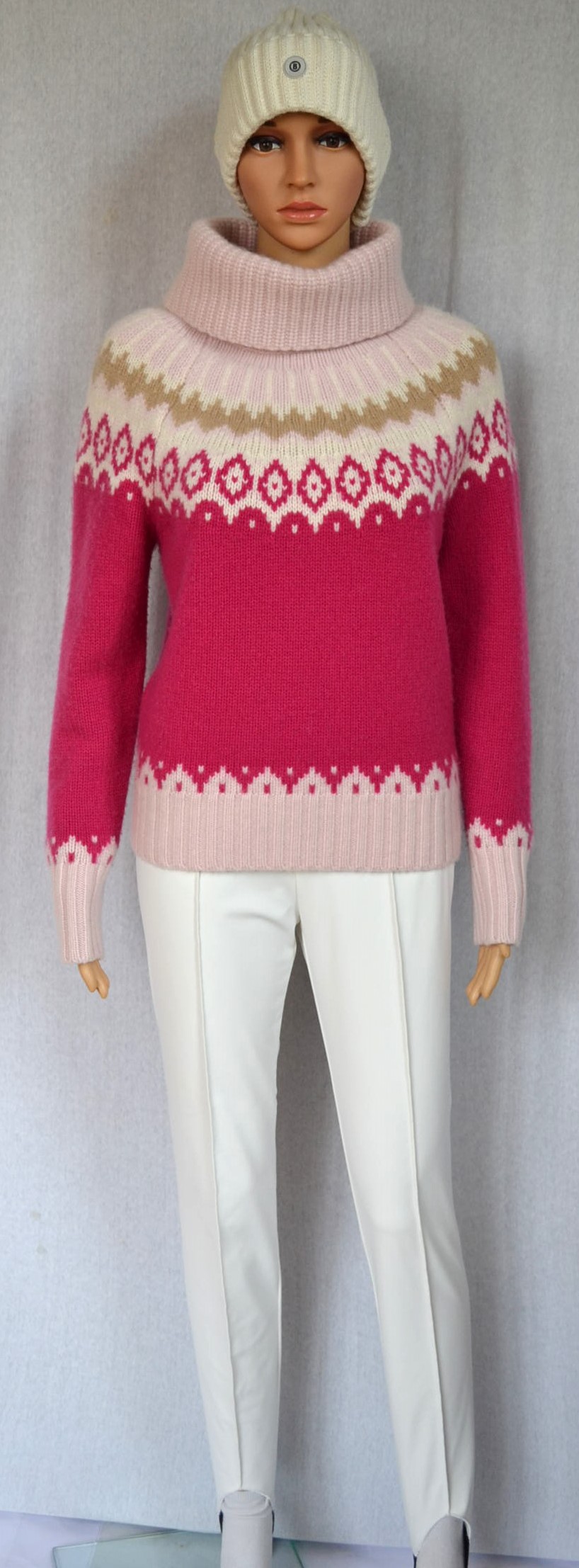 BOGNER INGRID 100% KASCHMIR DAMEN STRICK PULLOVER PINK ROSA Gr 36 S NEU – Bild 2