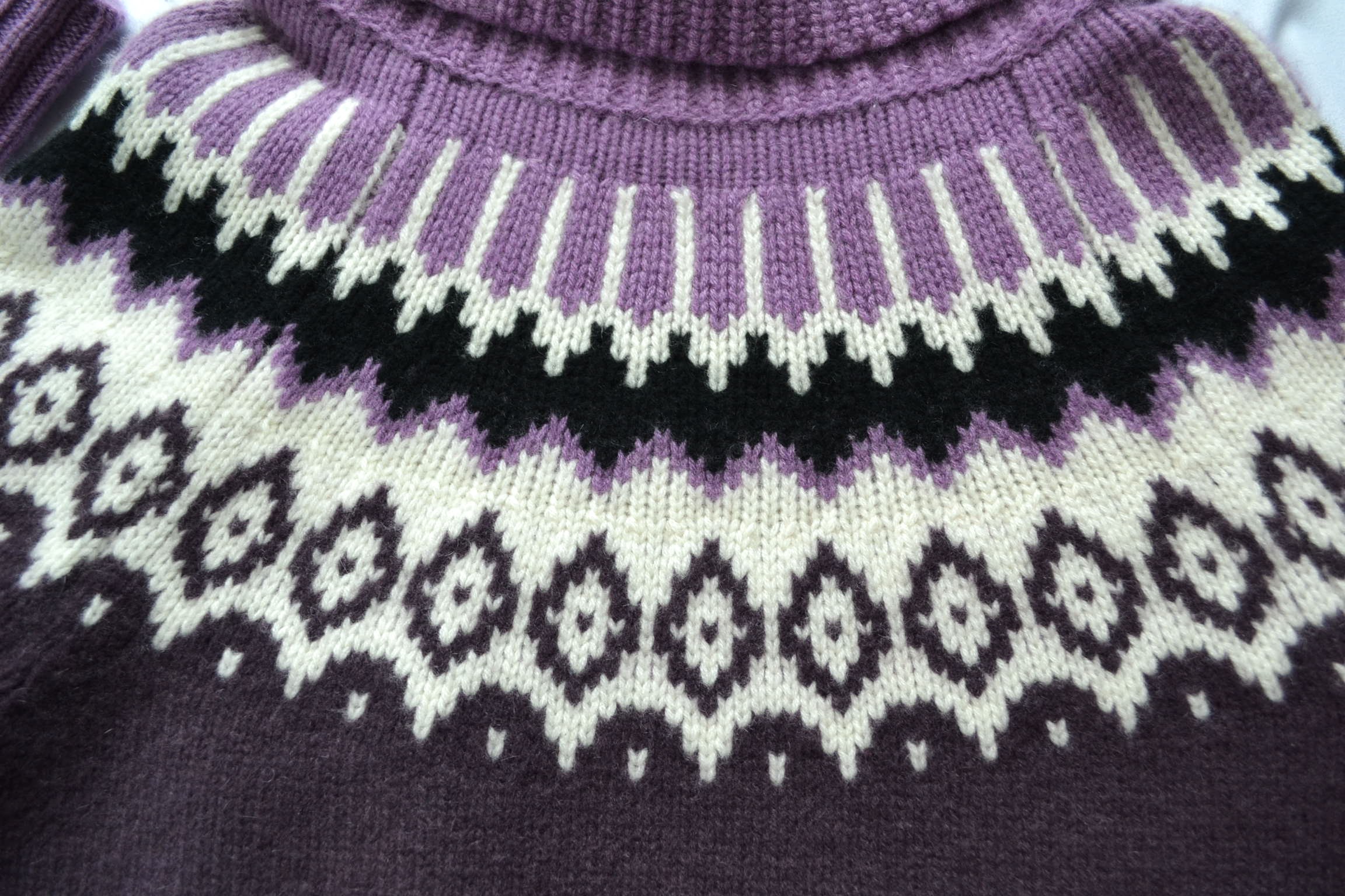 BOGNER INGRID 100% KASCHMIR DAMEN STRICK PULLOVER NORWEGER MUSTER VIOLETT Gr 36 S NEU – Bild 7