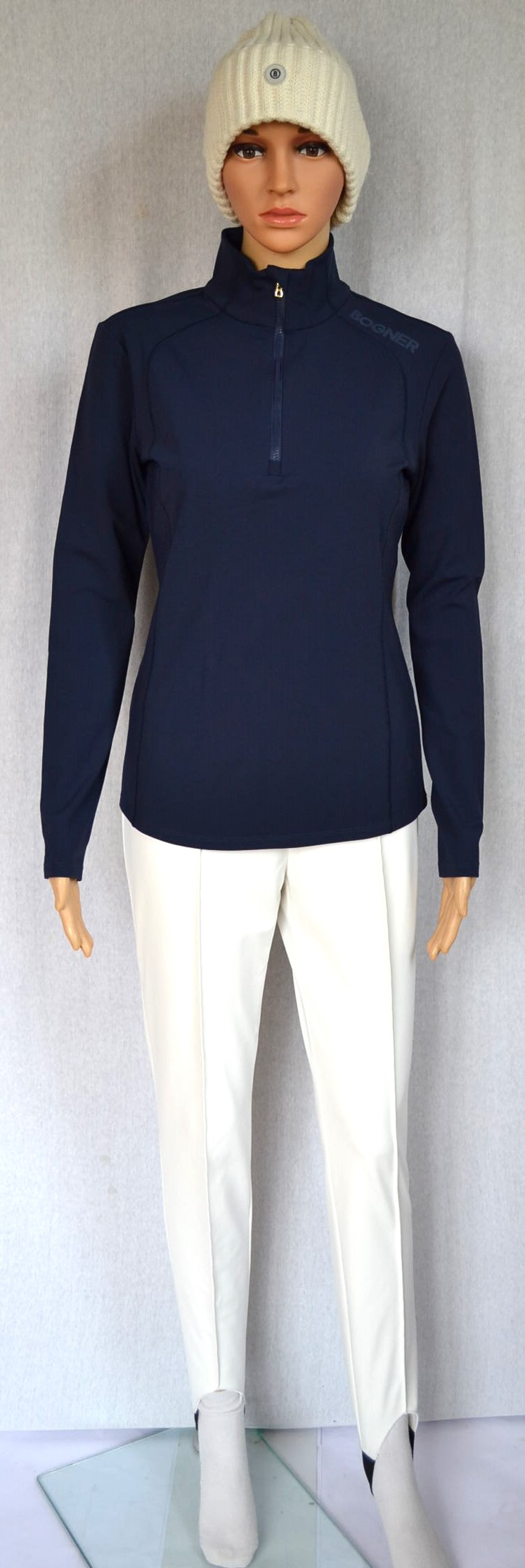 BOGNER DAMEN MEDITA SKI LONGSLEEVE FIRST LAYER STRETCH UNTERZIEHER BLAU GOLD Gr 36 38 40 S M L NEU – Bild 2