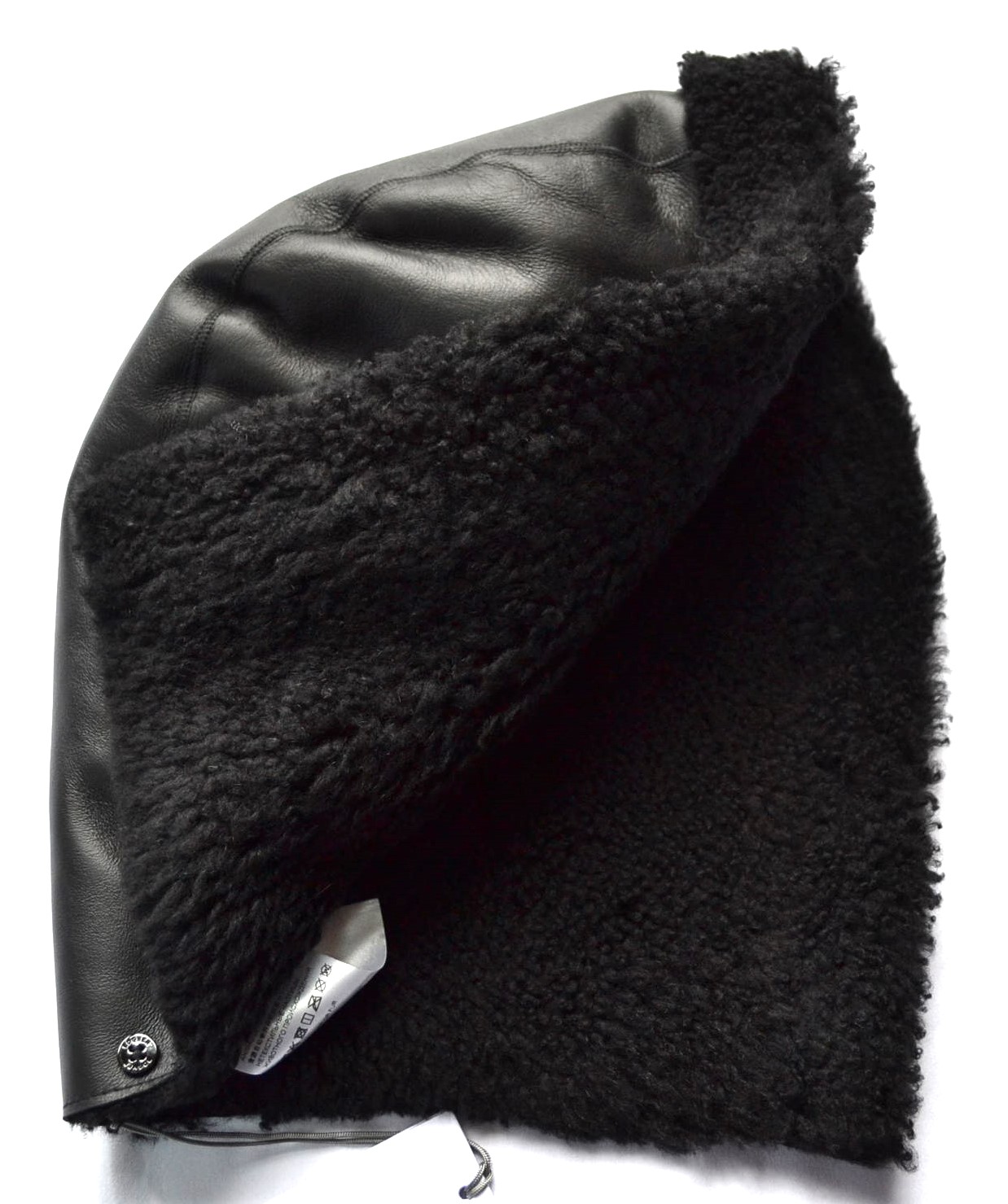 BOGNER FURAYA LAMMFELL LEDER KAPUZE ZUM ANKNÖPFEN für DAMEN JACKE FANJA JONNA ECHTFELL LAMMFELL 6 KNOPFE SCHWARZ NEU – Bild 3