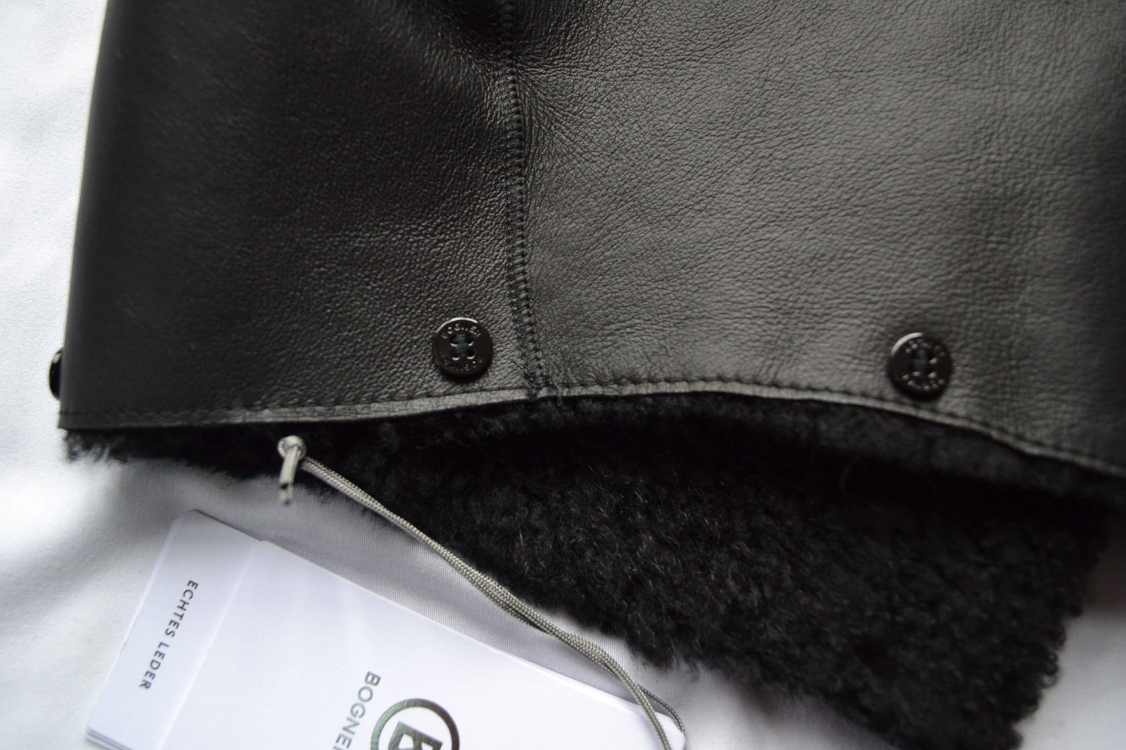 BOGNER FURAYA LAMMFELL LEDER KAPUZE ZUM ANKNÖPFEN für DAMEN JACKE FANJA JONNA ECHTFELL LAMMFELL 6 KNOPFE SCHWARZ NEU – Bild 7